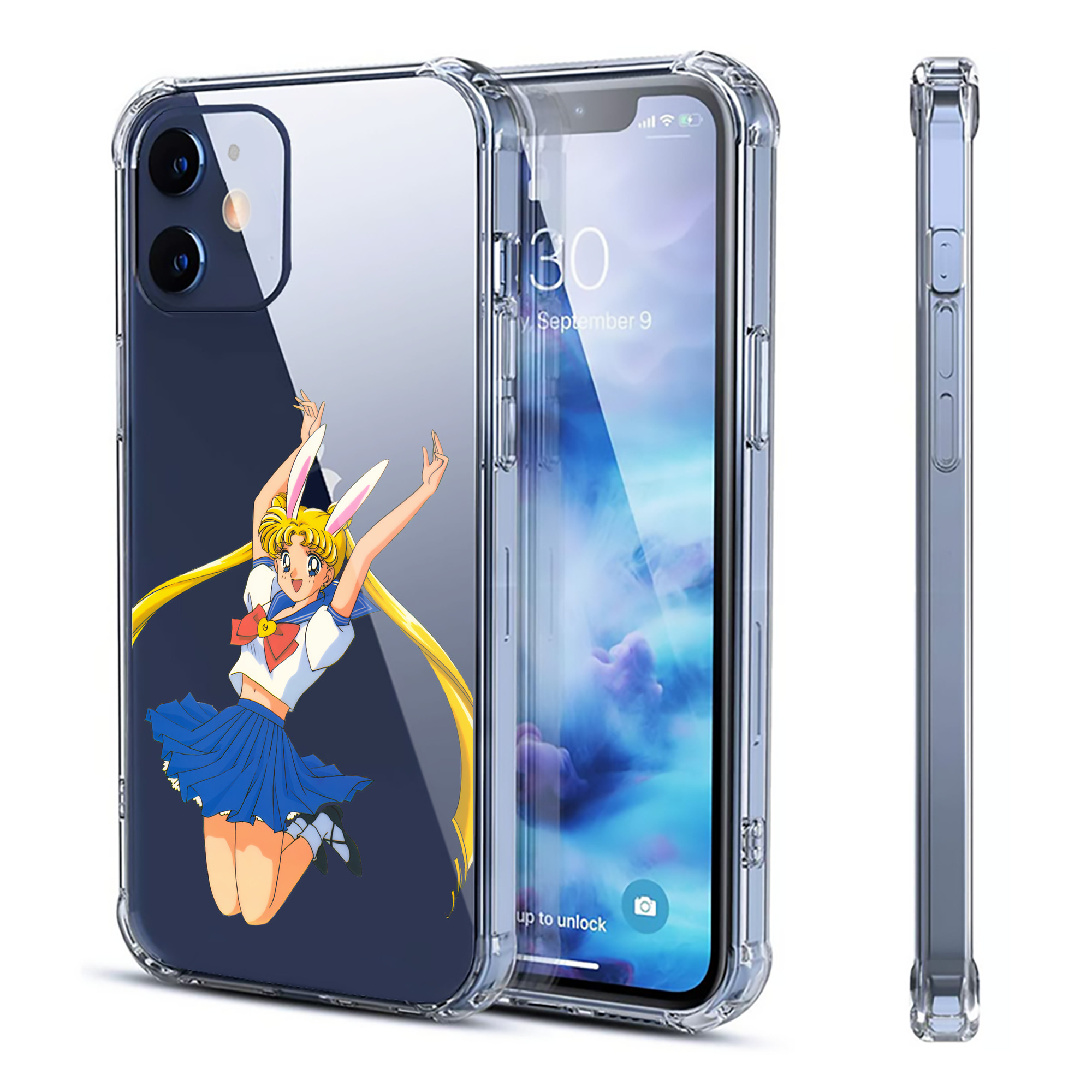 （画像用） 美少女戦士セーラームーン 愛野 美奈子 あいの みなこ Sailor Moon Aino Minako 【iPhone 12シリーズ対応】透明スマホケース（クリアソフトケース）